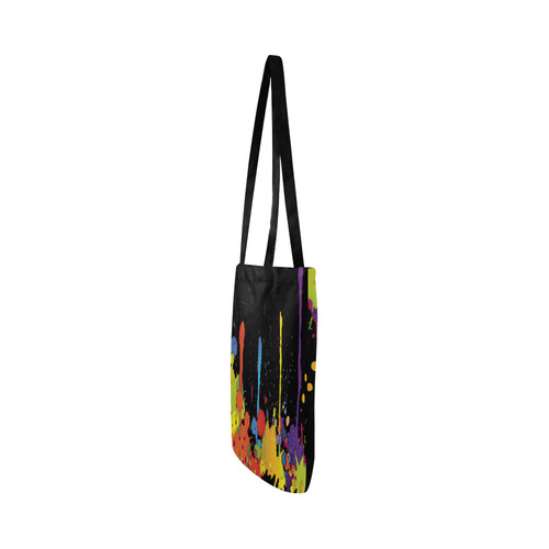 Crazy multicolored running SPLASHES Reusable Shopping Bag Model 1660 (Two sides)