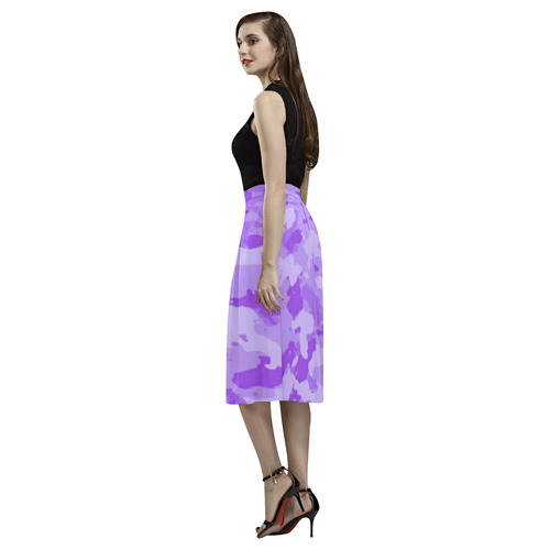 Purple Camo Aoede Crepe Skirt (Model D16)