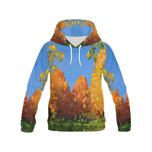 Park, oil painting, landscape All Over Print Hoodie for Men (USA Size) (Model H13)