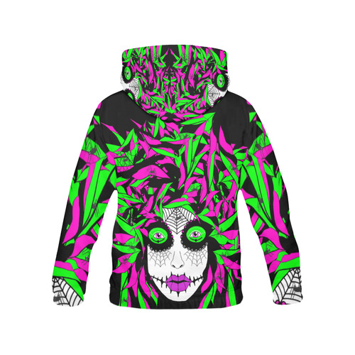 Spider lady sugarskull All Over Print Hoodie for Women (USA Size) (Model H13)