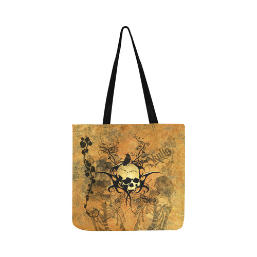 Awesome skull with tribal Reusable Shopping Bag Model 1660 (Two sides)