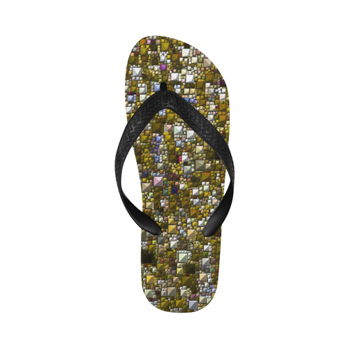 Sparkling and glittering, golden by JamColors Flip Flops for Men/Women (Model 040)