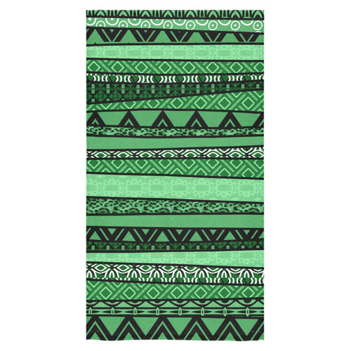 Green African Tribal Pattern Bath Towel 30"x56"