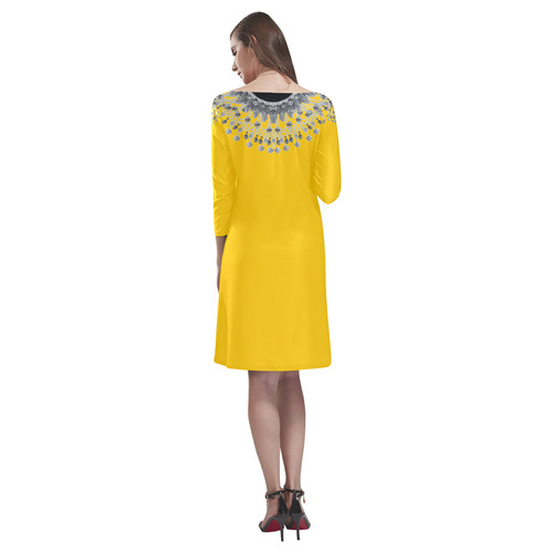 indian jewels design by Sandrine Kespi Rhea Loose Round Neck Dress(Model D22)