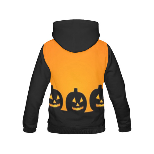 Halloween Jack-o-Lanterns All Over Print Hoodie for Women (USA Size) (Model H13)