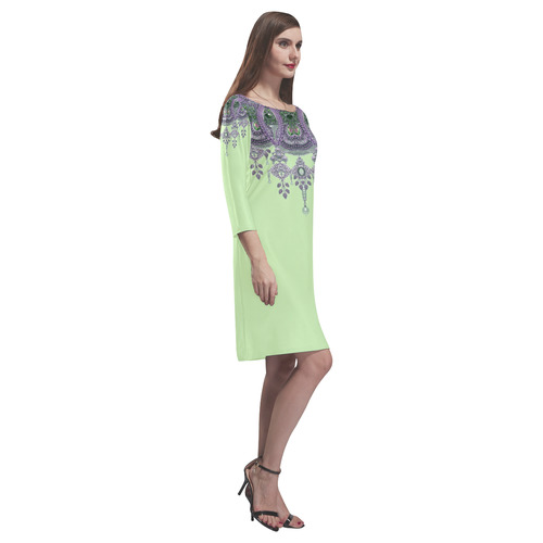 purple jewels by Sandrine Kespi Rhea Loose Round Neck Dress(Model D22)