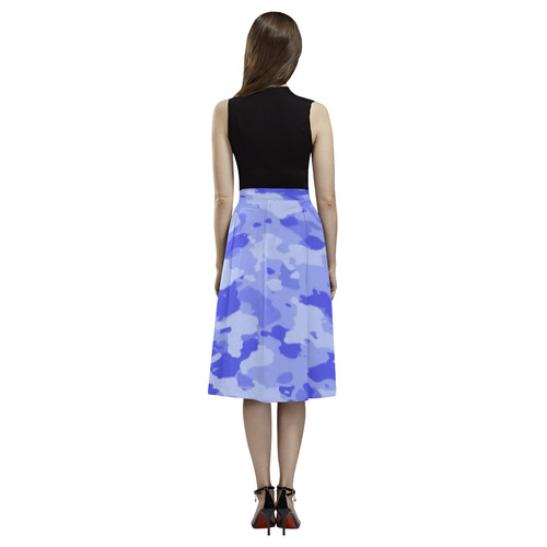 Blue Camo Aoede Crepe Skirt (Model D16)