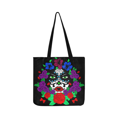 greeen eyes sugarskull Reusable Shopping Bag Model 1660 (Two sides)