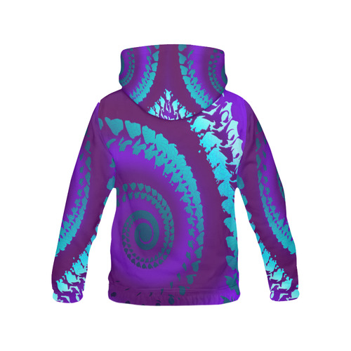 shell print All Over Print Hoodie for Women (USA Size) (Model H13)