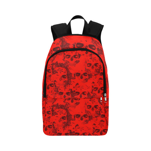 cloudy Skulls red by JamColors Fabric Backpack for Adult (Model 1659)