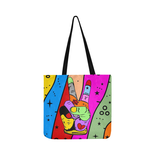 Peace Popart by Nico Bielow Reusable Shopping Bag Model 1660 (Two sides)