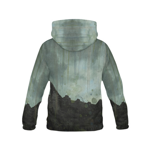 Celtic ruins, photo and watercolor, spooky horror All Over Print Hoodie for Men (USA Size) (Model H13)