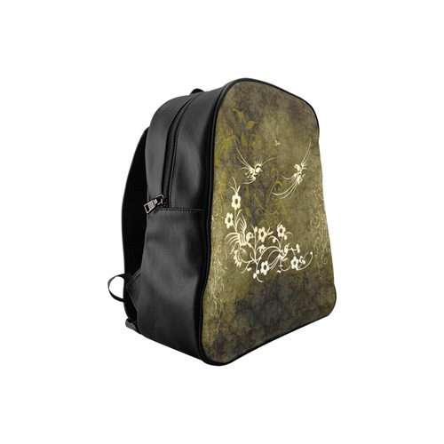 Fantasy birds with leaves School Backpack (Model 1601)(Small)