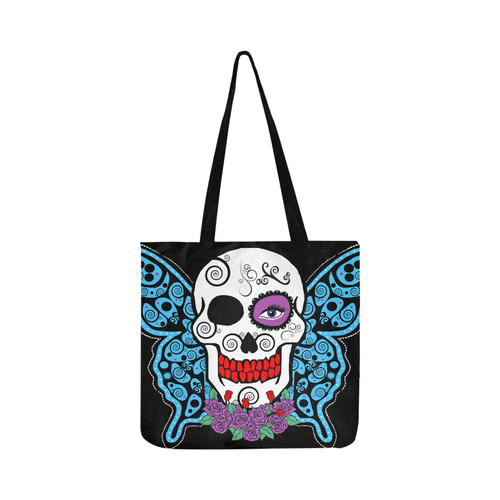 skull n butterfly Reusable Shopping Bag Model 1660 (Two sides)
