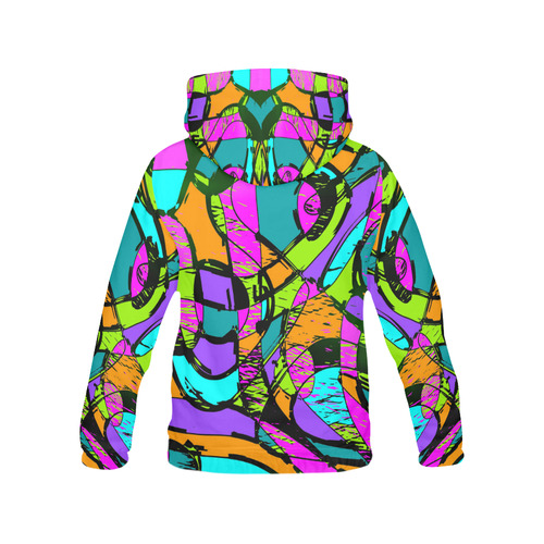 Abstract Art Squiggly Loops Multicolored All Over Print Hoodie for Men (USA Size) (Model H13)