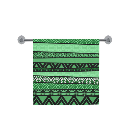 Green African Tribal Pattern Bath Towel 30"x56"