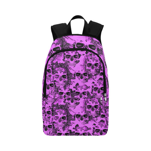 cloudy Skulls pink by JamColors Fabric Backpack for Adult (Model 1659)