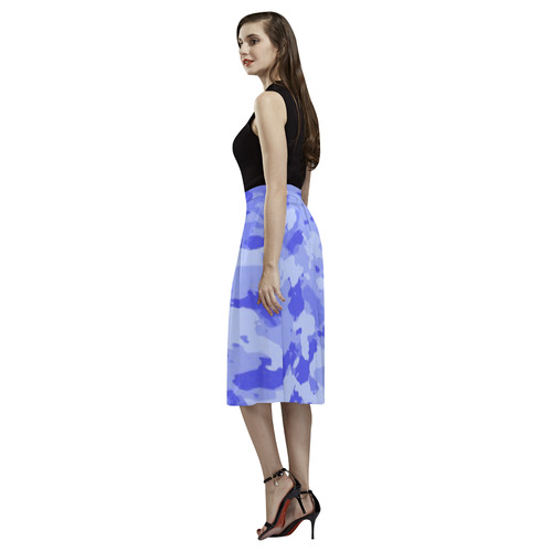 Blue Camo Aoede Crepe Skirt (Model D16)