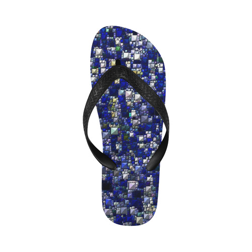 Sparkling and glittering, blue by JamColors Flip Flops for Men/Women (Model 040)