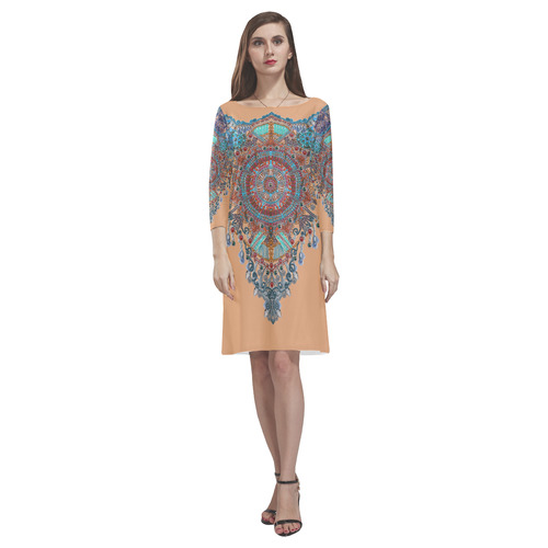 embroidery design by Sandrine Kespi Rhea Loose Round Neck Dress(Model D22)