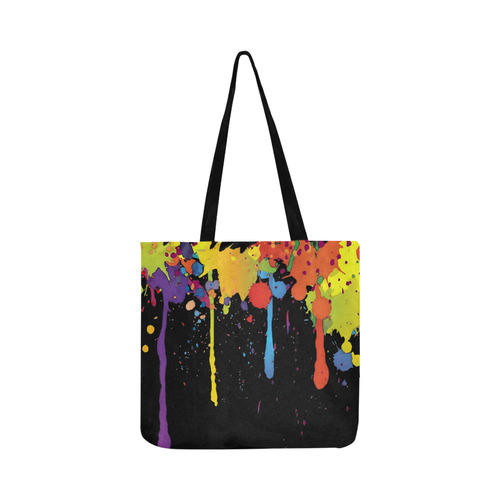 Crazy multicolored running SPLASHES Reusable Shopping Bag Model 1660 (Two sides)