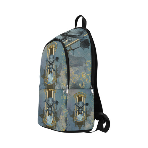 The blue skull with crow Fabric Backpack for Adult (Model 1659)