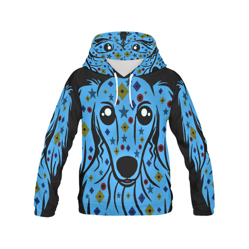 Doodle dogs DAN All Over Print Hoodie for Women (USA Size) (Model H13)