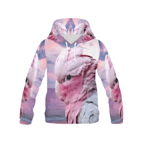 Galah Cockatoo All Over Print Hoodie for Women (USA Size) (Model H13)