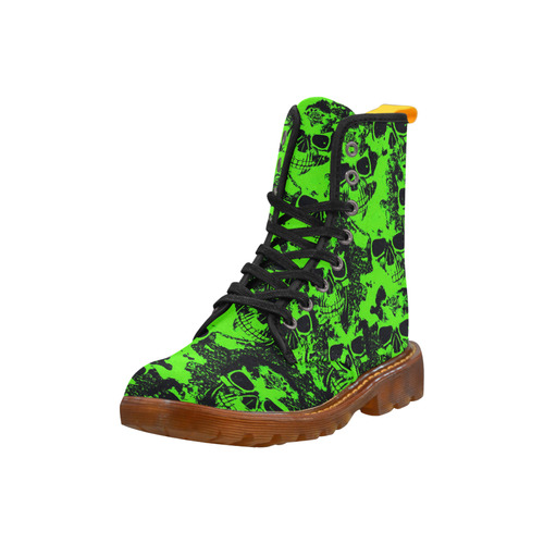 cloudy Skulls black green by JamColors Martin Boots For Women Model 1203H