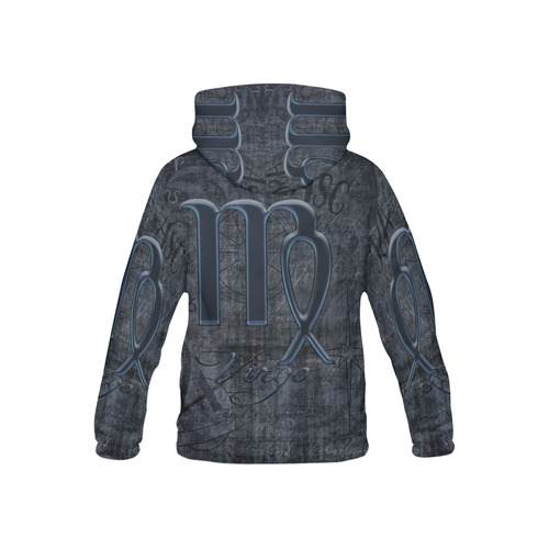 Astrology Zodiac Sign Virgo in Grunge Style All Over Print Hoodie for Kid (USA Size) (Model H13)