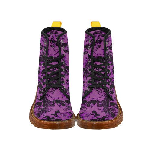 cloudy Skulls black purple by JamColors Martin Boots For Women Model 1203H