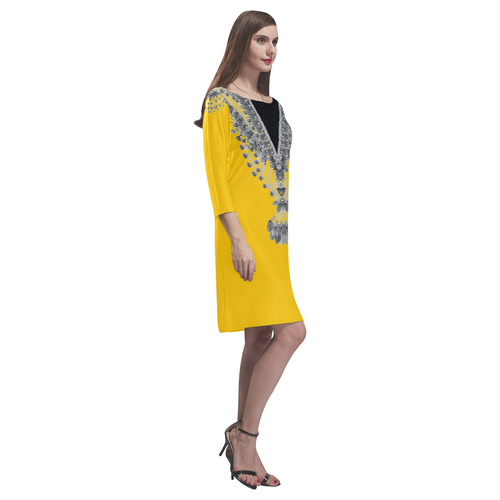 indian jewels design by Sandrine Kespi Rhea Loose Round Neck Dress(Model D22)