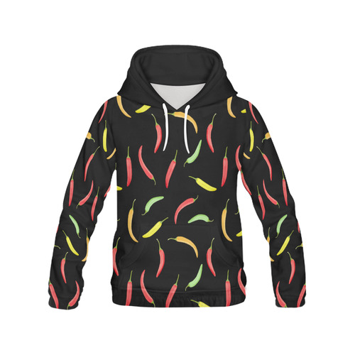 Chili Peppar, food All Over Print Hoodie for Women (USA Size) (Model H13)