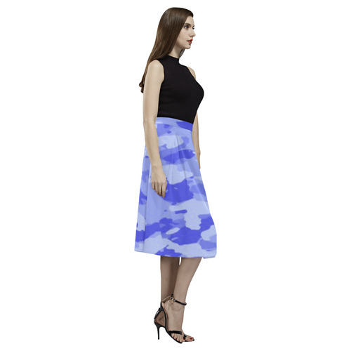 Blue Camo Aoede Crepe Skirt (Model D16)