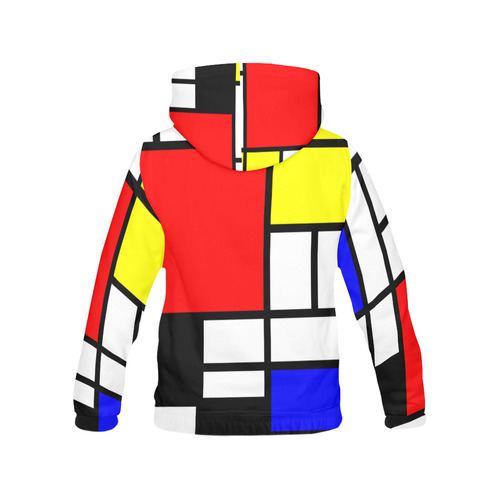 Mosaic DE STIJL Style black yellow red blue All Over Print Hoodie for Men (USA Size) (Model H13)