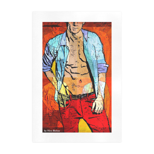 What a Men Popart by Nico Bielow Art Print 19‘’x28‘’