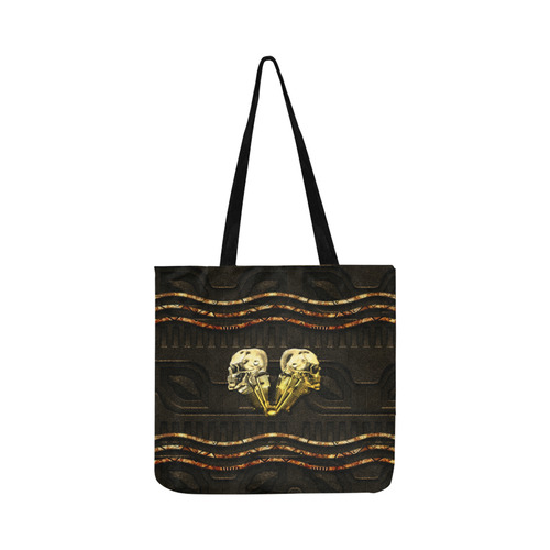 Awesome mechanical skull Reusable Shopping Bag Model 1660 (Two sides)