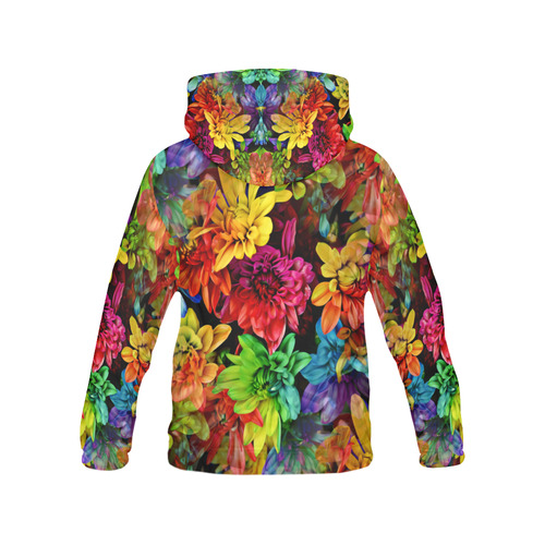 Photography Colorfully Asters Flowers Pattern All Over Print Hoodie for Men (USA Size) (Model H13)