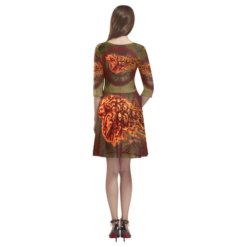 Awesome, creepy flyings skulls Tethys Half-Sleeve Skater Dress(Model D20)