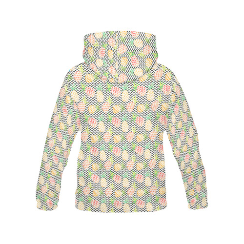 watercolor pineapple All Over Print Hoodie for Women (USA Size) (Model H13)