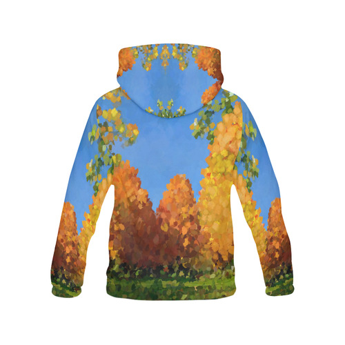 Park, oil painting, landscape All Over Print Hoodie for Men (USA Size) (Model H13)