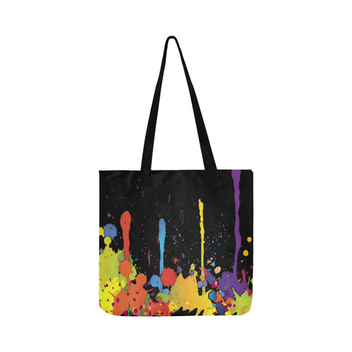Crazy multicolored running SPLASHES Reusable Shopping Bag Model 1660 (Two sides)