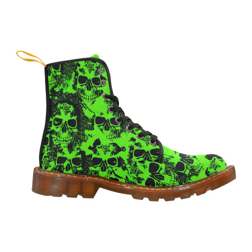cloudy Skulls black green by JamColors Martin Boots For Women Model 1203H