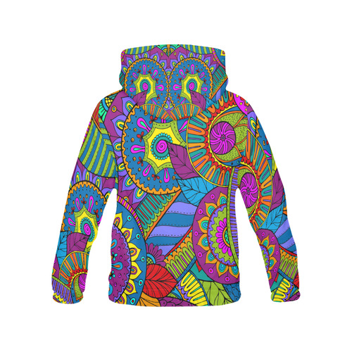 Pop Art PAISLEY Ornaments Pattern multicolored All Over Print Hoodie for Men (USA Size) (Model H13)