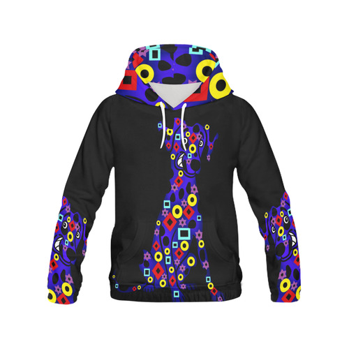 Doodle dog DAN All Over Print Hoodie for Women (USA Size) (Model H13)