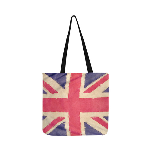 British UNION JACK flag grunge style Reusable Shopping Bag Model 1660 (Two sides)