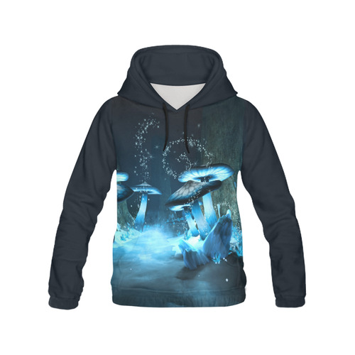 Blue Ice Fairytale World All Over Print Hoodie for Women (USA Size) (Model H13)