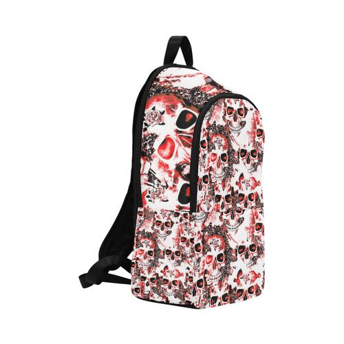 cloudy Skulls white red by JamColors Fabric Backpack for Adult (Model 1659)