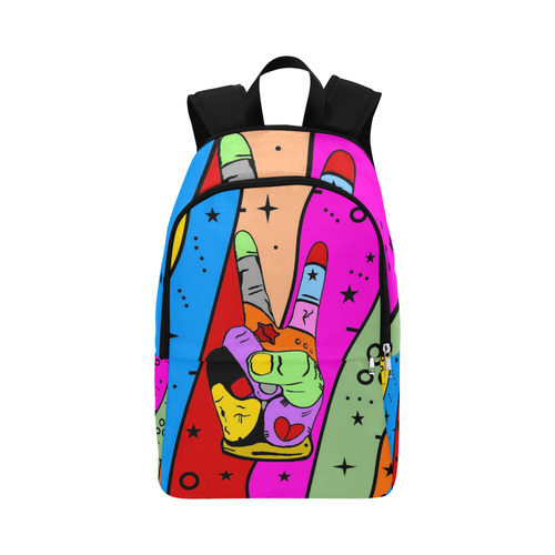 Peace Popart by Nico Bielow Fabric Backpack for Adult (Model 1659)