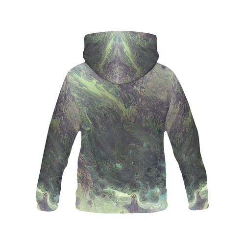 Squid Ink All Over Print Hoodie for Women (USA Size) (Model H13)